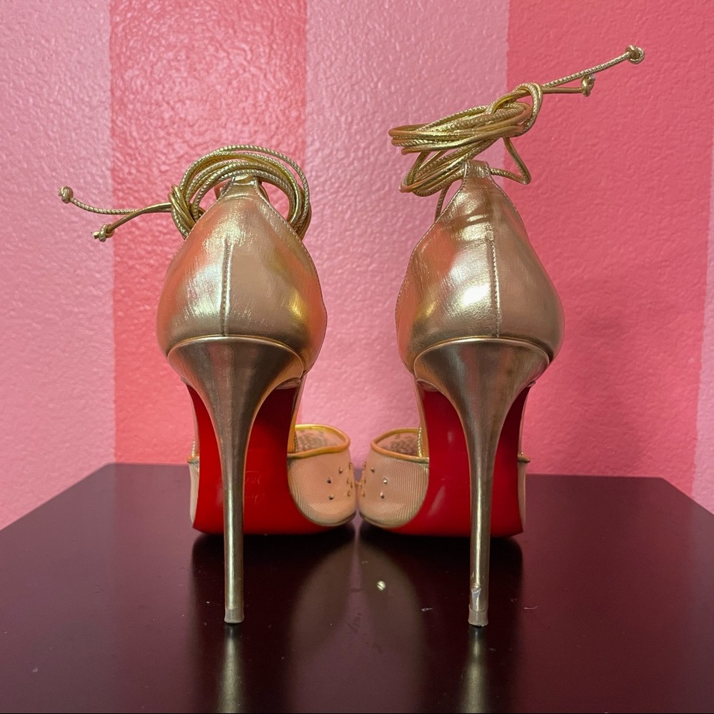 Christian Louboutin gold heels